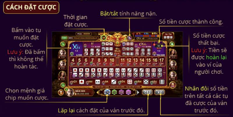 Giới Thiệu Sicbo Tài Phú MD5 - Minh Bạch, Công Bằng 5 Cách Đặt Cược Trong Sicbo Tài Phú MD5