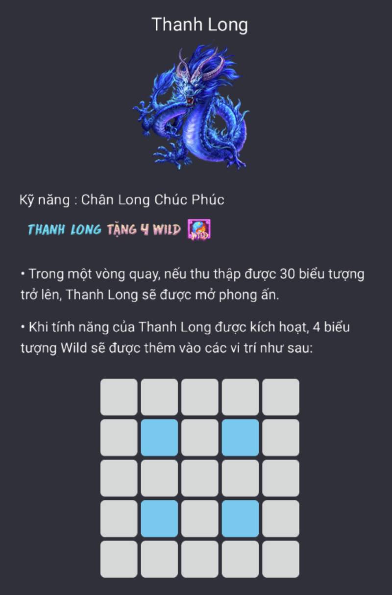 Tứ Thần Thú - Hành Trình Triệu Hồi May Mắn Với Nổ Hũ Đỉnh Cao 6 Thanh Long (Chân Long Chúc Phúc):